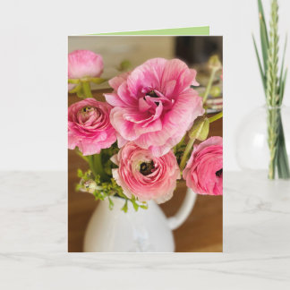 Rosa Ranunculus Greeting Card Helgkort