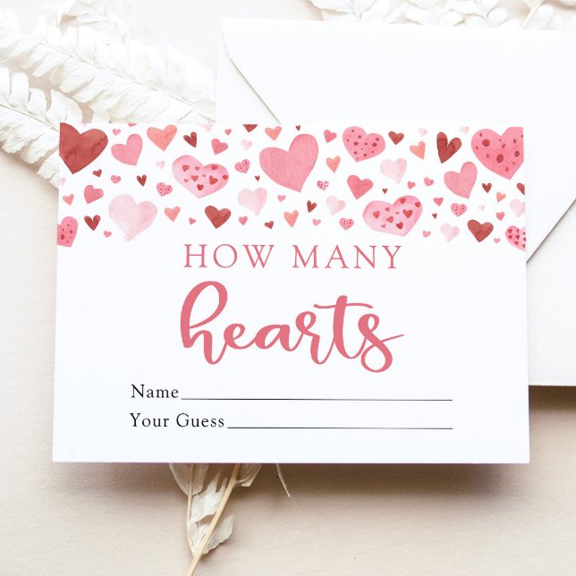 Rosa, raring Valentine Hur många hjärtan spelar Inbjudningar (Skapare uppladdad)