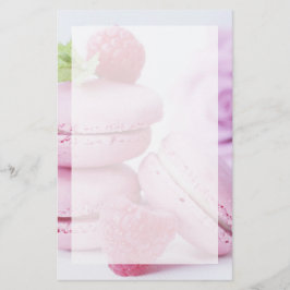 Rosa Raspberry Macarons Fransk Pastry Photo Brevpapper