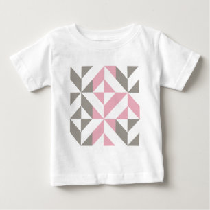 Rosa Raspberry och Silver Geometric ZigZag T Shirt