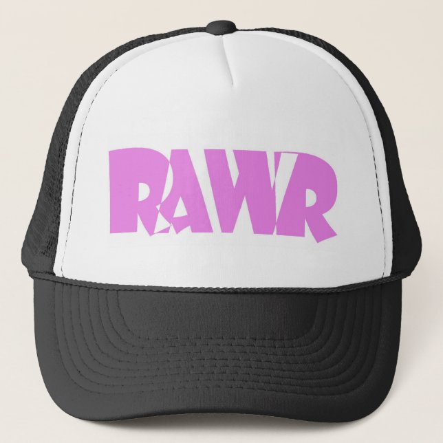 Rosa Rawr hatt Truckerkeps (Framsida)