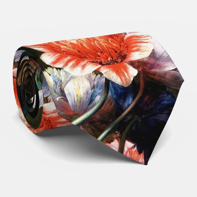 ROSA RED ANEMONES WHITE FLOWERS,BUTTERFLY IN BLACK SLIPS (Rullad)