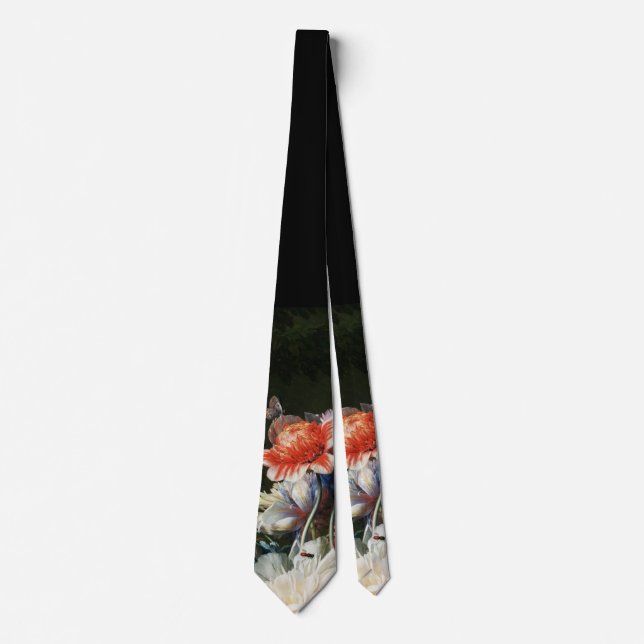 ROSA RED ANEMONES WHITE FLOWERS,BUTTERFLY IN BLACK SLIPS (Framsida)