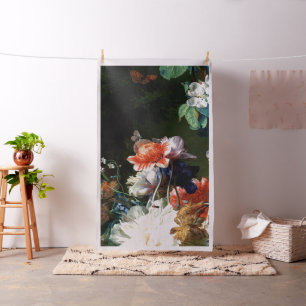 ROSA RED ANEMONES WHITE FLOWERS,BUTTERFLY IN BLACK TYG