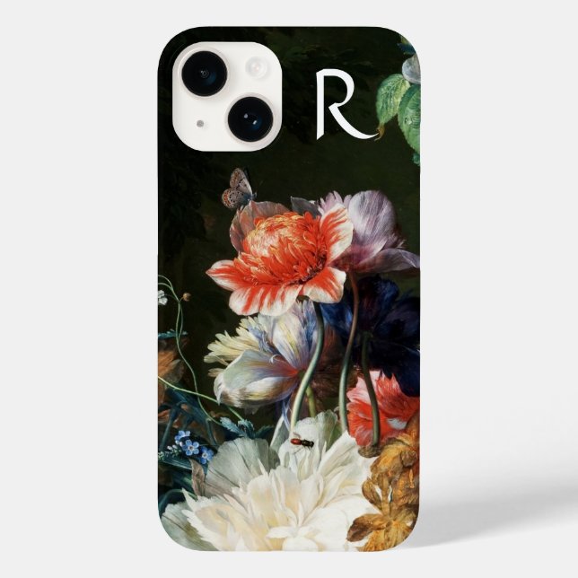 ROSA RED ANEMONES WHITE FLOWERS,BUTTERFLY MONOGRAM (Baksida)