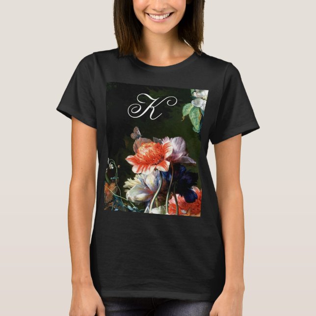 ROSA RED ANEMONES WHITE FLOWERS,BUTTERFLY MONOGRAM TEE (Framsida)