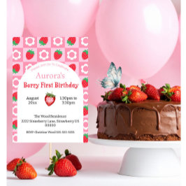 Rosa & Red Berry First Birthday Card - Keepsak Kort