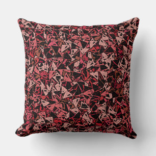 Rosa Red Black Triangle Seamless Mönster Kudde
