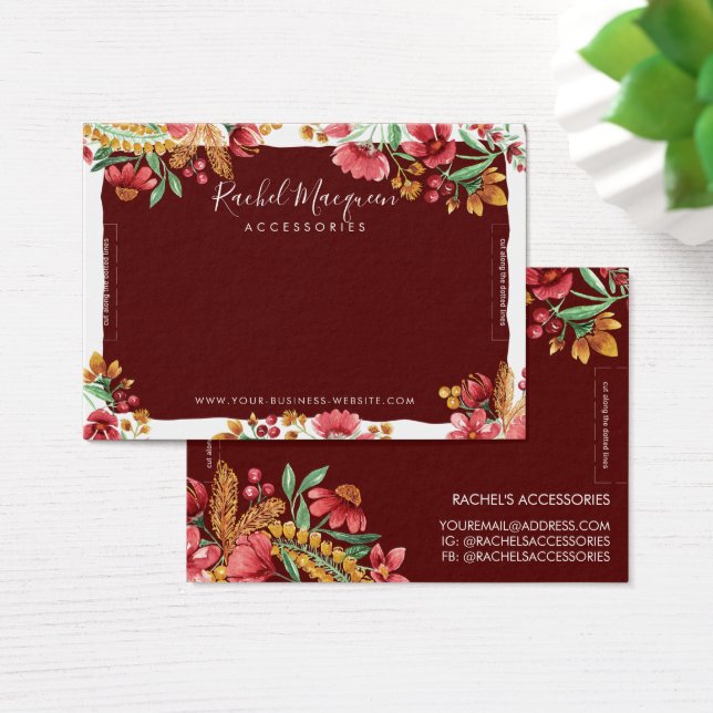 Rosa Red Blommigt Bracelet Visning, sommartid, Gul Visitkort (Skivbord)