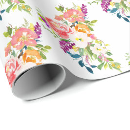 Rosa Red Blommigt Presentpapper