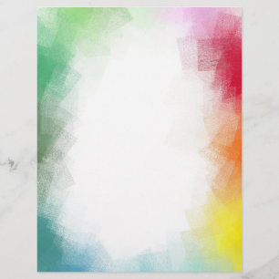 Rosa Red Blue Grönt Gult Modern färgstark Anpassni Brevhuvud