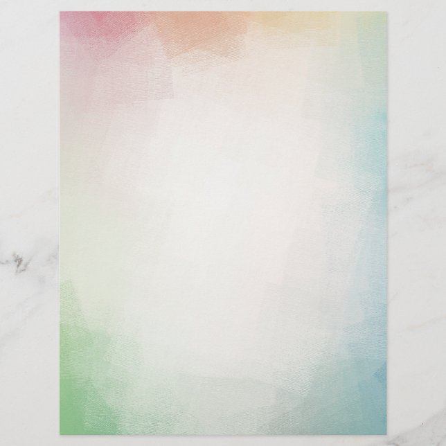 Rosa Red Blue Grönt Gult Modern färgstark Brevhuvud (Framsida)