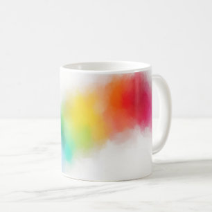 Rosa Red Blue Lila Gult Grönt Rainbow Färg Kaffemugg