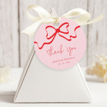 Rosa Red Bow Modern Bröllop