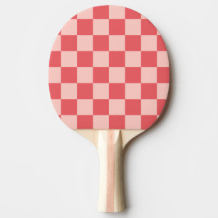 Rosa Red Checkered Gingham Mönster Pingisracket