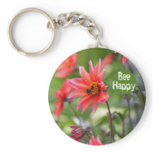 Rosa & Red Dahlia Bee Lycklig Flowers Motivational