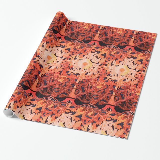 ROSA RED DAISY FLOWERS PRESENTPAPPER (Utrullad)