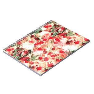 Rosa Red Dirty Polka Dot Grunge Anteckningsbok Med Spiral