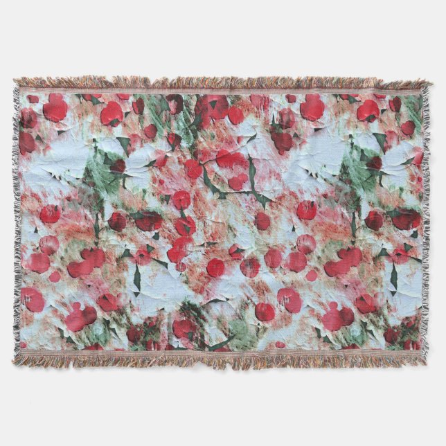 Rosa Red Dirty polka Dot Grunge Decay Filt (Framsidan)