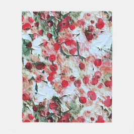 Rosa Red Dirty polka Dot Grunge Decay Fleecefilt