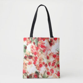Rosa Red Dirty Polka Dot Grunge Tygkasse