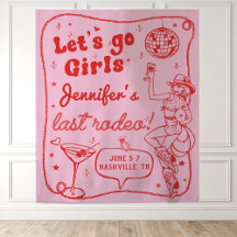 Rosa Red Disco Cowgirl Rodeo Bachelorette Helg
