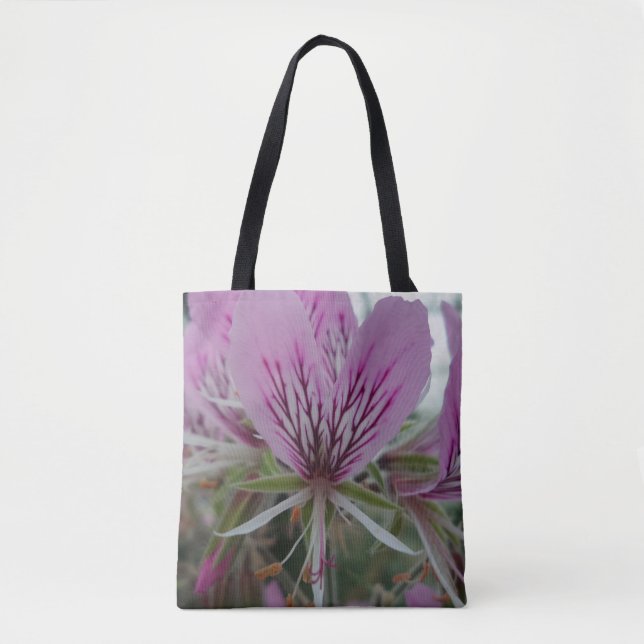 Rosa Red Flower Tote Bag Tygkasse (Framsida)