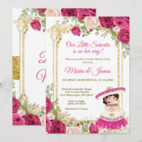 Rosa Red Flowers Mexican Fiesta par Shower
