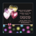 Rosa Red Guld Heart Balloons Sweet 16 Party Inbjudningar<br><div class="desc">Söt hjärtballonger och pastel polka dots söt 16 födelsedagsfest inbjudan.</div>