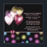 Rosa Red Guld Heart Balloons Sweet 16 Party Inbjudningar<br><div class="desc">Söt hjärtballonger och pastel polka dots söt 16 födelsedagsfest inbjudan.</div>
