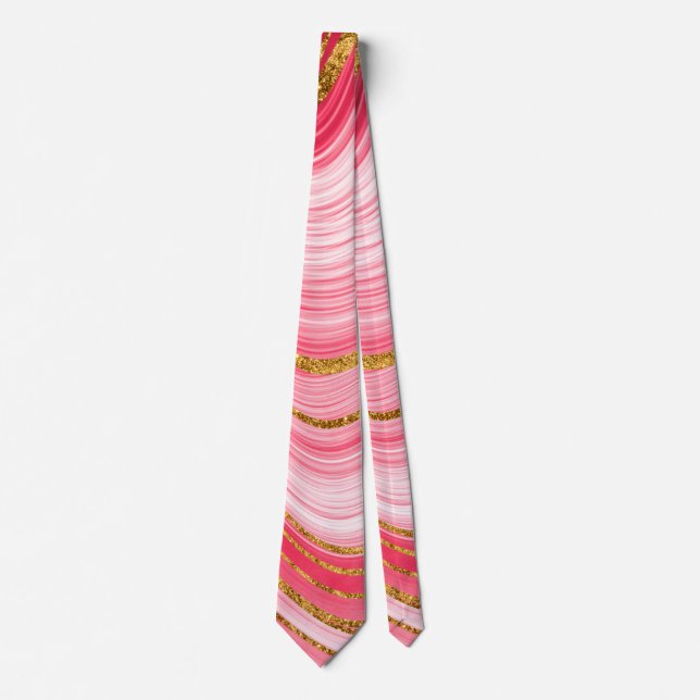Rosa Red Guld Swirly Marble Slips (Framsida)
