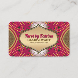Rosa Red Gult Artistry Tarot Reader Visitkort