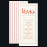 Rosa Red Handwrite Typography Retro Bröllop Menu Meny<br><div class="desc">, </div>