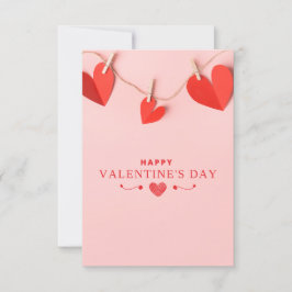 Rosa Red Happy Valentine Day Inbjudningar