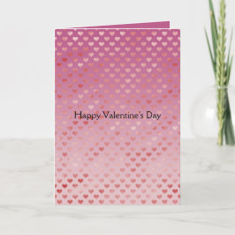 Rosa Red Hearts Ombre Helgkort