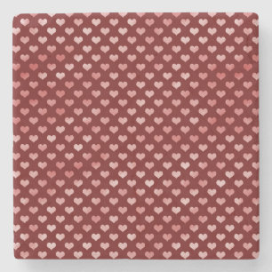 Rosa Red Hearts Ombre Stenunderlägg