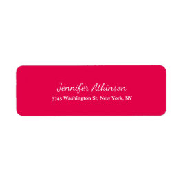 Rosa Red Kreativ Handskrift Plain Feminine Returadress Etikett