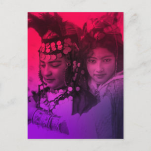 Rosa Red Maghreb Ouled Naïl Berber Girl Female Pos Vykort