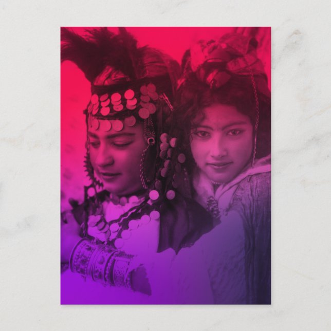Rosa Red Maghreb Ouled Naïl Berber Girl Female Pos Vykort (Framsida)