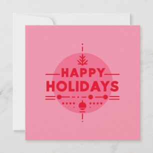 Rosa Red Minimalist TypoGrapic Corporate Julkort