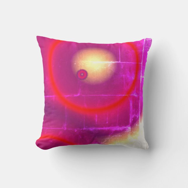 Rosa Red Planets Sol Circles Astronomy Cushion Kudde (Framsida)
