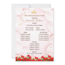 Rosa Red Quinceanera Firande Editable Program