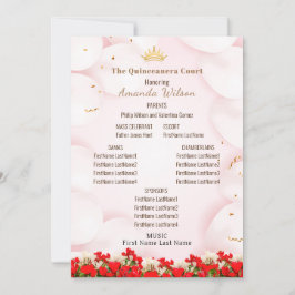 Rosa Red Quinceanera Firande Editable Program