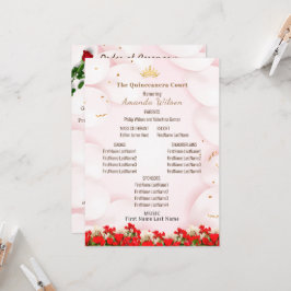 Rosa Red Quinceanera Firande Editable Program
