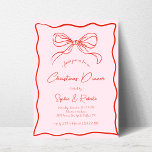 Rosa & Red Retro Bow Fransk Julmiddag Inbjudningar<br><div class="desc">Inbjudan dina gäster med denna Rosa & Red Retro Bow-inbjudan på julmiddagen i Fransk, med en lekfull vintage. Den handdragna vismliknande texten vågigt ramar, krypa Franskar och handskriven text från stil lägger till en roligt, dold charm. Den rosa bakgrunden kontrasterar vackert med rött och vitt rand på baksidan. Perfekt för...</div>