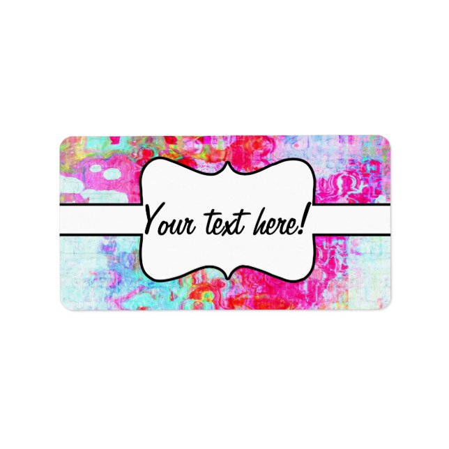 Rosa Red struktur Adressetikett (Framsidan)