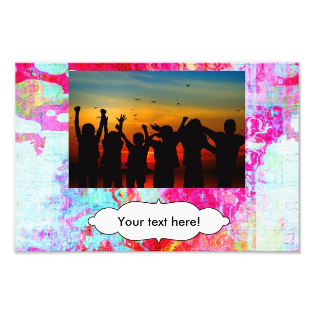 Rosa Red struktur Fototryck (Framsidan)