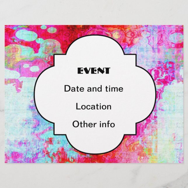 Rosa Red struktur Reklamblad (Framsidan)