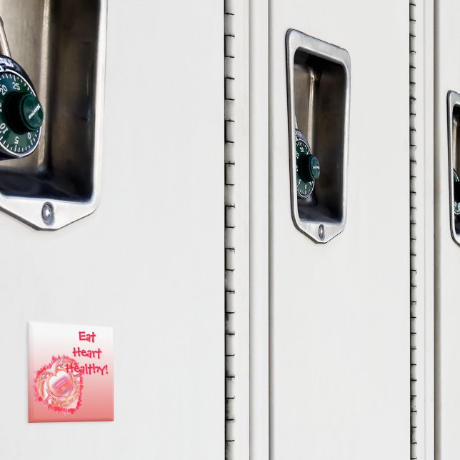 Rosa Red Tattered Heart Personlig Magnet (In Situ (Locker))