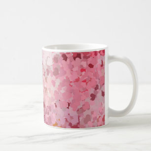 Rosa Red Violet Hearts Modern Elegant Template Kaffemugg